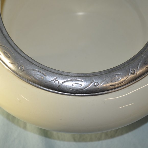 vintage Cosi Tabellini CT ceramic pewter urn bowl with lid (103) - Picture 6 of 11